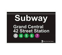 BIGYAK EpochSign Grand Central Station Subway New York City Metal Subway Sign 8x12 inch