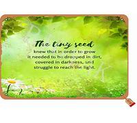 BIGYAK The Tiny Seed Knew That in Order to Grow Tin 20X30 cm Retro Look Decoration Plaque Sign for Home Kitchen Bathroom Farm Garden Garage Inspirational Quotes Wall Decor