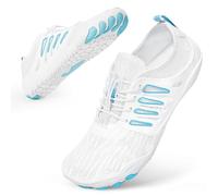 Bigzagger Barefoot Shoes Women Men Summer Barefoot Shoes Women's Quick Drying Bathing Shoes with Wide Toe Box and Zero-Drop Sole Unisex Barefoot Shoes Trail Running Shoes Fitness Shoes, B1 White Blue