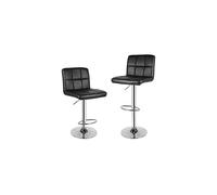 bigzzia Barstool, Bar Stools Set of 2 PU Leather Swivel Height Adjustable Bar Chairs With Backrest For Breakfast Bar, Counter, Kitchen and Home B
