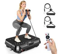 bigzzia Vibration Plate Exercise Machine for Whole Body Workout, 250 Speed Levels & 10 Auto Modes, 200W High Power Vibration Plate for Weight Loss & Lymphatic Drainage, 150KG Capacity (Jet)