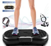 bigzzia Vibration Plate Exercise Machine - Oscillation, Linear, Vibration Platform | Whole Body Workout Equipment for Home, Weight Loss, Toning & Wellness (BLACK)