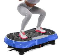 bigzzia Vibration Plate Exercise Machine, Vibration Plate for Lymphatic Drainage, 2025 Upgraded Double Motors for Weight Loss (Electric Blue)