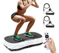 bigzzia Vibration Plate Exercise Machine, Vibration Plate for Lymphatic Drainage, 2025 Upgraded Double Motors for Weight Loss (Pure White)