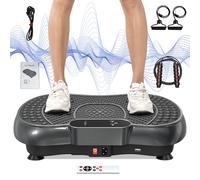 bigzzia Vibration Platform with Rope Skipping, Whole Body Workout Vibration Fitness Platform Massage Machine for Home Training and Shaping (Ebony black)