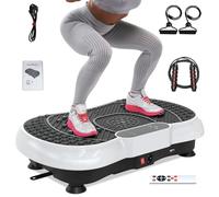 bigzzia Vibration Platform with Rope Skipping, Whole Body Workout Vibration Fitness Platform Massage Machine for Home Training and Shaping (snowy)