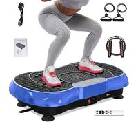 bigzzia Vibration Platform with Rope Skipping, Whole Body Workout Vibration Fitness Platform Massage Machine for Home Training and Shaping (sapphire)
