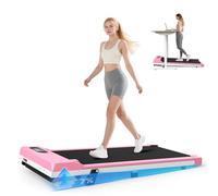 bigzzia Walking Pad Treadmill with 7% Incline, 8KM/H Under Desk Treadmills for Home Office, 130KG Weight Capacity, 2.5HP Quiet Compact Electric Walking Machine, with LED Display & Remote Control