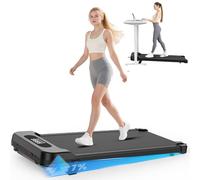 bigzzia Walking Pad Treadmill with Incline, 8km/h Under Desk Treadmills for Home, 2.5HP Electric Slim Walking Machine with Remote, Compact & Portable for Small Spaces, 130kg Capacity