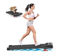 bigzzia Walking Pad Treadmill with Incline, 8km/h Under Desk Treadmills for Home, 2.5HP Electric Slim Walking Machine with Remote, Compact & Portable for Small Spaces, 130kg Capacity