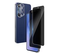Bihizei Anti-Spy Tempered Glass for Samsung Galaxy S25 FE, 2 Pieces Privacy Screen Protector and 2 Pieces Rear Camera Protector, 9H Hardness Resistant Privacy Screen Protector Anti-Spy