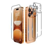 Bihizei Back Screen Protector for iPhone 17 Pro, 2 Pieces Back Screen Protector + 1 Piece Tempered Glass + 2 Pieces Camera Protection Film, 9H Hardness, Anti-Scratch, High Definition