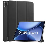 Bihizei Case for OnePlus Pad 3, Thin Leather Case with Multi-Angle Viewing Folio Protective Case Document Slots and Auto Sleep/Wake Function, Black