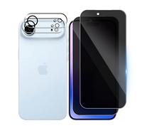 Bihizei Privacy Tempered Glass for 17 Air, 2 Pieces Tempered Glass + 2 Pieces Rear Camera, [9H Hardness] [Anti-Scratch] [Anti-Spy]