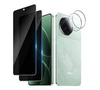 Bihizei Privacy Tempered Glass for Xiaomi POCO F7 Pro/POCO F7 Ultra 5G, 2 Pieces Tempered Glass + 2 Pieces Rear Camera, [9H Hardness] [Anti-Scratch] [Anti-Spy]