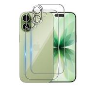 Bihizei Rear Screen Protector for 17, 2 Pieces Back Tempered Glass Screen Protector + 2 Pieces Camera Film, 9H Hardness, Anti-Scratch, High Definition