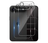 Bihizei Rear Screen Protector for 17 Air, 2 Pieces Tempered Glass Back Protective Film + 2 Pieces Camera Protection Film, 9H Hardness, Anti-Scratch, High Definition