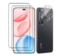 Bihizei Screen Protector for Honor 400 Pro for Tempered Glass, Pack of 2 3D Screen Protectors & 2 Camera Protective Film, 9H Tempered Glass Protection, Ultra HD Screen Protector & Camera Protection