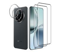 Bihizei Tempered Glass for Realme 14 Pro+/Pro Plus 5G, 2 Pieces 3D Screen Protector and 2 Pieces Rear Camera Protector, Bubble Free, Double Protection