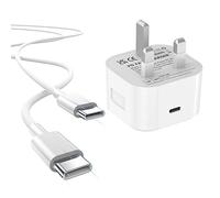 BIHPJD 20W USB C Fast Charger with 2M Cable Type-C PD Wall Charging Plug UK Power Adapte Compatible iPad Pro 12.9 2021/2020/2018, Pro, Air 5, Mini 6, Pixel 6/54/XL/3, Galaxy S22 A52