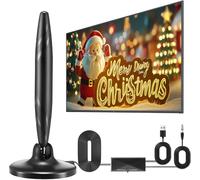 BIHPJD DVB-T/DVBT2 Antenna, HDTV TV Antenna with Amplifier, Indoor Antenna for TVs with Strong Magnetic Base, 420 km Long Range and 360° Reception, Suitable for 4K 1080p and All TVs