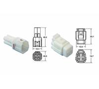 Bihr 4 plugs end set Connectors 090 SMTO series OE Type Ø0,58mm²/1,25mm² - 5 sets