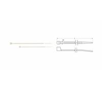 Bihr Nylon Cable Ties 2,5x100mm White 100 pieces, white
