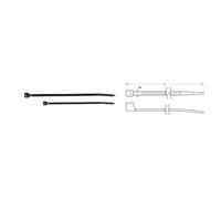 Bihr Nylon Cable Ties 4,6x250mm Black 100 pieces, black