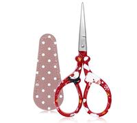 BIHRTC 3.6Inch Craft Precision Detail Cross Stitch Scissors with Leather Case Sharp Tip Stainless Steel Scissors DIY Tools for Embroidery Needle Work Art Work