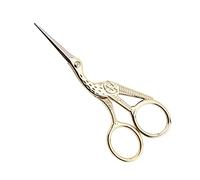BIHRTC Stainless Steel Sharp Tip Classic 4.5'' Stork Scissors Crane Design Sewing Scissors DIY Tools for Embroidery, Craft, Needle Work, Art Work & Everyday Use Gold
