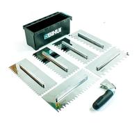 BIHUI Sprocket Set - Set of 6 Tying Combs 280 x 115 mm - Stainless Steel Trowels for Tail - Sizes 6,8,10,12,10 x 20 mm.