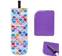 Biiange Curling Iron Storage Bag - Portable Hair Styling Tool Storage Bag, Travel Curling Iron Storage Bag, Practical and Lightweight for Travel (With Curling Iron Insulation Pad), Purple