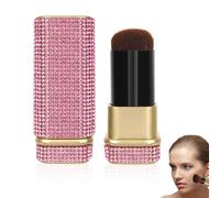 Biiange Retractable Blush Brush, Bling Diamond Makeup Brushes, Retractable Foundation Blusher Face Powder Cosmetic Tool, with Cover - Adjustable(1Pcs)