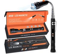 BIIB Gifts for Men, LED Magnetic Tool Gadgets, Dad Birthday Presents, Hand Tools Car Accessories, Xmas Gifts for Him Her, Stcoking Fillers for Men, Black Metal Finish, Includes 4 Replacement Batteries