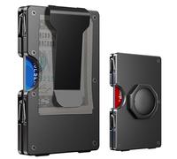 BIIGELL Men's Wallet with Air Tag - Metal Wallet Works with Apple Find My (iOS Only), Removable Money Clip, RFID Blocking Card Holder, Slim Tracker Wallet (Air Tag Included)
