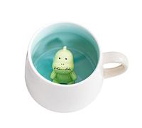 Biigming 3D Ceramic Coffee Mug Animal Inside Cup,12oz Cute Handmade Animal Figurine Ceramics Milk Cup,Christmas,Birthday,Mother's Day Gifts for Friends Family or Kids (Snake)