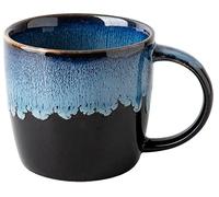 Ceramic Coffee Mug, 350ml Blue Tea Cup for Office and Home, Dishwasher and Microwave Safe, Handmade Pottery Mug,Big Handle, Gift and Present
