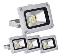 BiiKoon 10W Led Floodlight 12V Dc Ip65 Waterproof Flood Light, 6500K Cold White Security Lights 800Lm Outdoor Worklights for Gardens Garages Gates Yards Car,4 Pack
