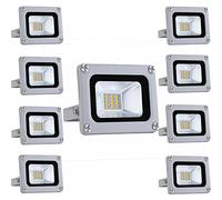 BiiKoon 10W Super Bright Safety Light 12-24V DC IP65 Waterproof Outdoor Flood Light For Yard, Garden,Basketball Court, Arena (Color : 9PACK, Size : 10W)