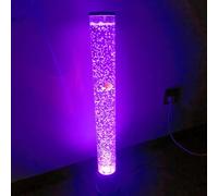 BiiKoon 2.5 FT LED Fantasy Bubble Fish Tube Fake Aquarium With 6 Artificial Fish & 7 Color Changing Light Sensory Lava Lamp LED Bubble Tube Floor Lamp