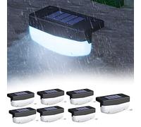 BiiKoon Outdoor Step Lights Solar Deck Light Ip65 Waterproof Solar Fence Lights Dusk To Dawn Patio Decor Security Lights For Stairs Yard Pathway (Color : Cold White, Size : 8 pack)