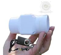 BiiKoon Small Duct Fan 2 Inch Inline Extractor Fan with Variable Speed Controller 6W 12V Air Circulation Diffuser Exhaust Blower Ventilation Cooling Vent Fans for Grow Tent Ceiling Basement