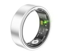 BiiKoon Smart Ring Sleep Tracking Wearable Heart Rate Fitness Tracker Tech Rings 5-7 Days Battery Life Health Rings for Women & Men(Silver,7)
