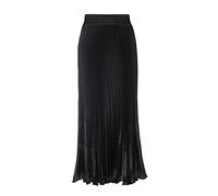 BiilyLi Women's Elegant High Waist Long Pleated Skirt Organ Skirt Casual Elastic Waist Mermaid Skirt Maxi Skirt Black
