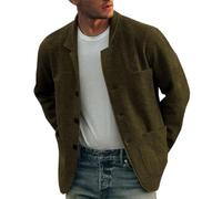 BIISDOST Cardigan Men's Cardigan Knitted Jumper Pullover for Men Slim Long Windbreaker Jackets Colourful Button Casual Coat Sweat Jacket Thin Transition Jacket Comfortable Outdoor Jacket, Army Green,