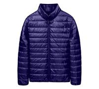 BIISDOST Lightweight Quilted Jacket Men's Transition Jacket Warm Winter Jacket with Pockets Lightweight Down Jackets Without Hood Breathable Puffer Jacket Outdoor Thermal Jacket M/L/XL/XXL/3XL/4XL/5XL