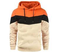 BIISDOST Men's Autumn and Winter Jackets, Casual Loose Matching Colour Hoodie, Jumper, Hooded Jacket, Cardigan, Fashion Sports Jacket, Slim Fit, Breathable Training Jacket, K, XL