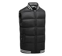 BIISDOST Men's Comfortable Gilet: Packable Padded Vest Outerwear Stylish Warmer Windproof Top Blouse Sleeveless Jacket Utility Zippers Work Water-Resistant Clothing Outdoor Wear