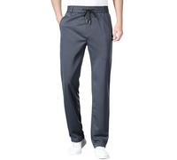BIISDOST Mens Lightweight Work Trousers Going Out Straight Wrinkle Free Casual Ice Silk Breathable Quick Dry Stretch Casual Straight Summer Straight Leg Daily Thin Casual, gray, L