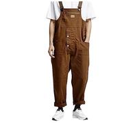BIISDOST Mens Relaxed Dungarees Relaxed Fit Denim Dungarees Denim Dungarees Fashion Slim Fit Jumpsuit with Pockets Jumpsuit Hippo, brown, XXL